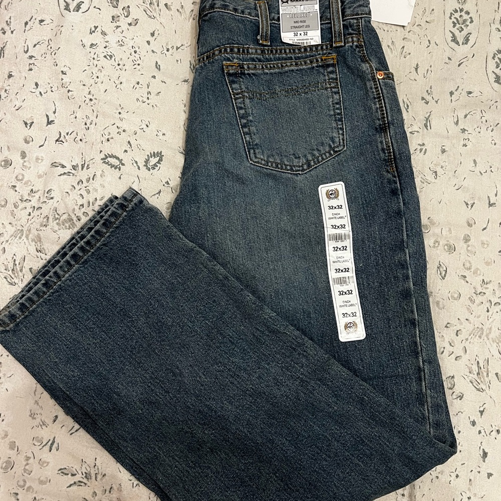 Cinch Men's Straight Leg Jeans in Dark Blue Denim